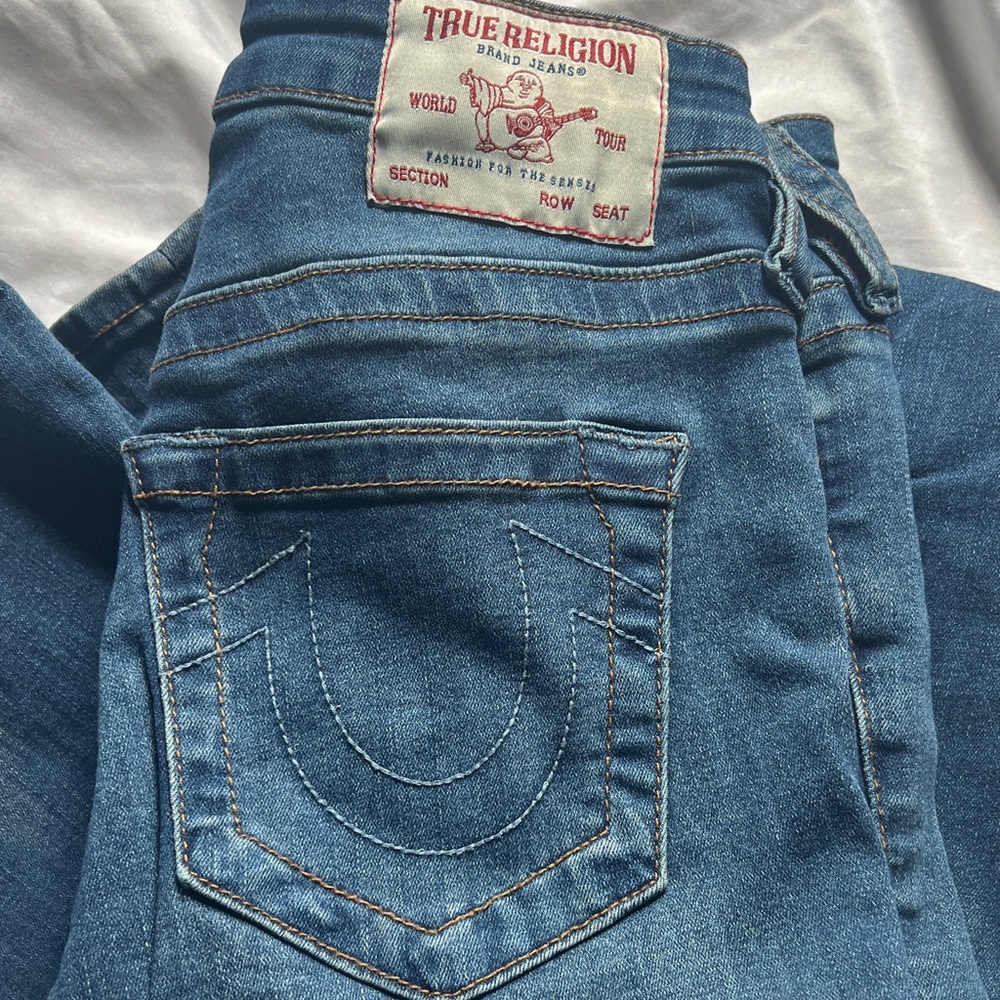 True Religion Mid Rise bootcut Becca Blue Denim Jeans